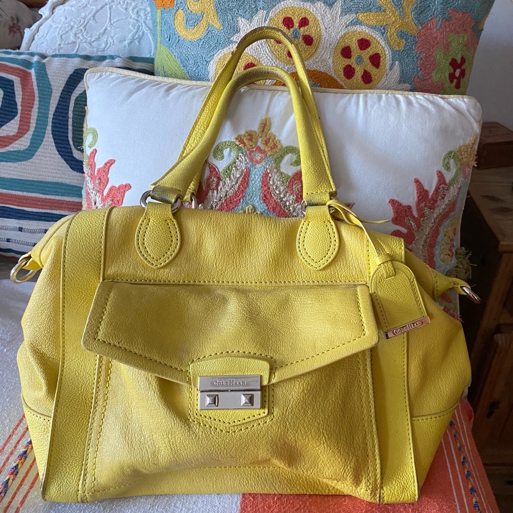 Vintage Cole Haan Yellow Bag